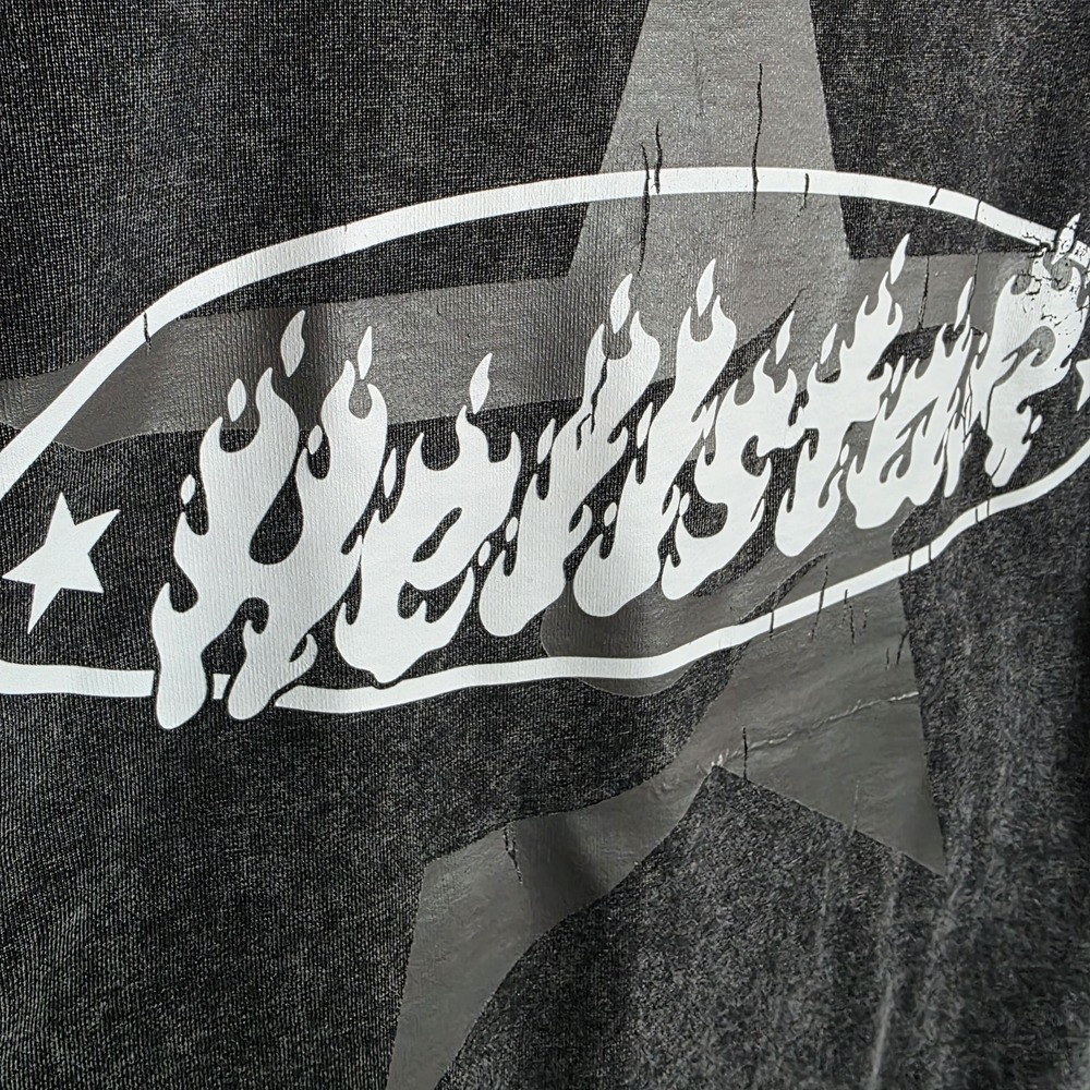 Hellstar Path To Paradise Hoodie Men's Size M Oversized Acid Wash Graphic Logo - Picture 8 of 12